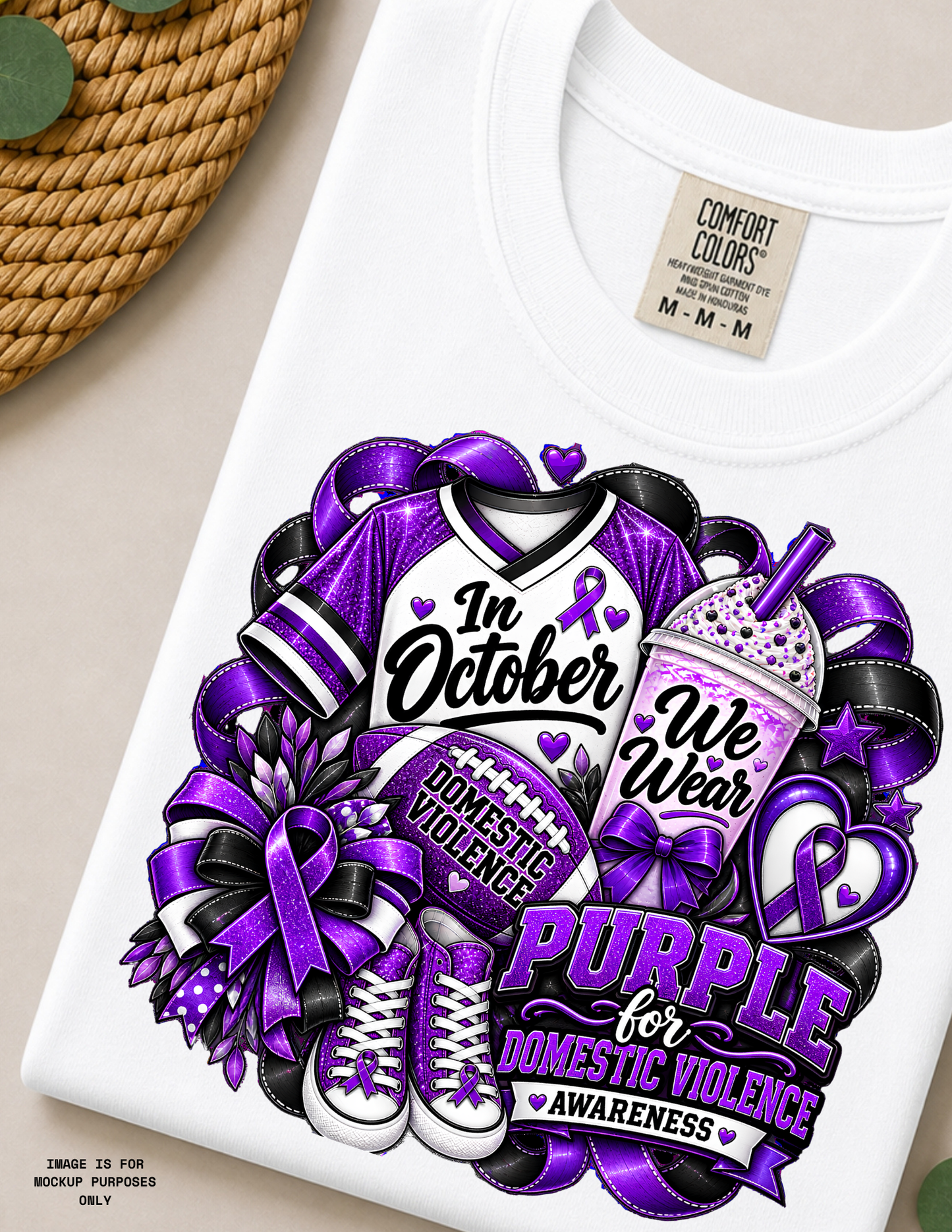 Domestic Violence Awareness Long Sleeve Shirt - In October We Wear Purple