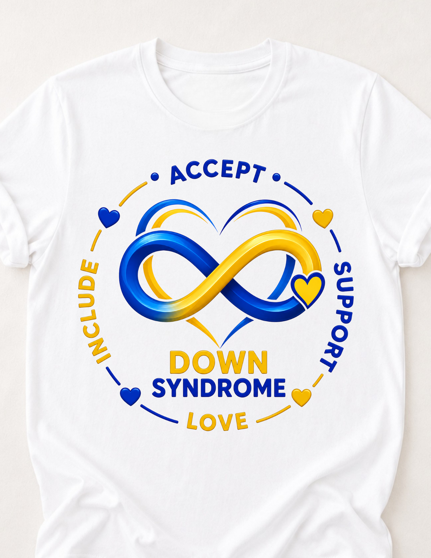 Down Syndrome Awareness T-Shirt - Accept Include Support Love