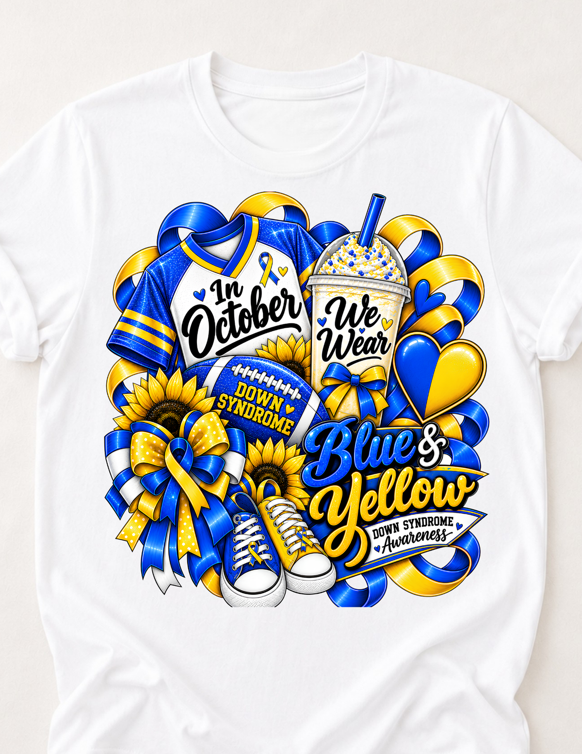 Down Syndrome Awareness Blue & Yellow T-Shirt
