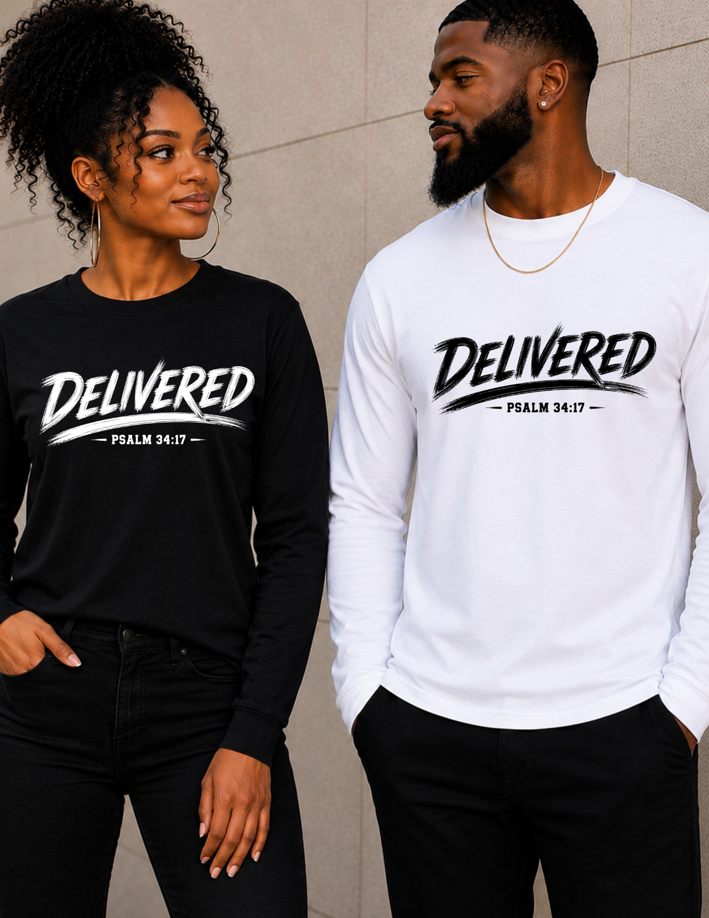 DELIVERED Christian Long Sleeve Shirt | Faith & Inspiration