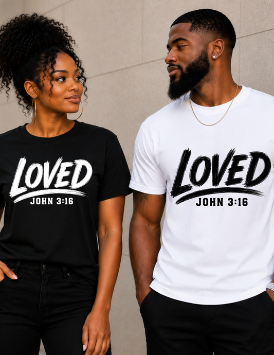 Loved John 3:16 Christian Faith Shirt