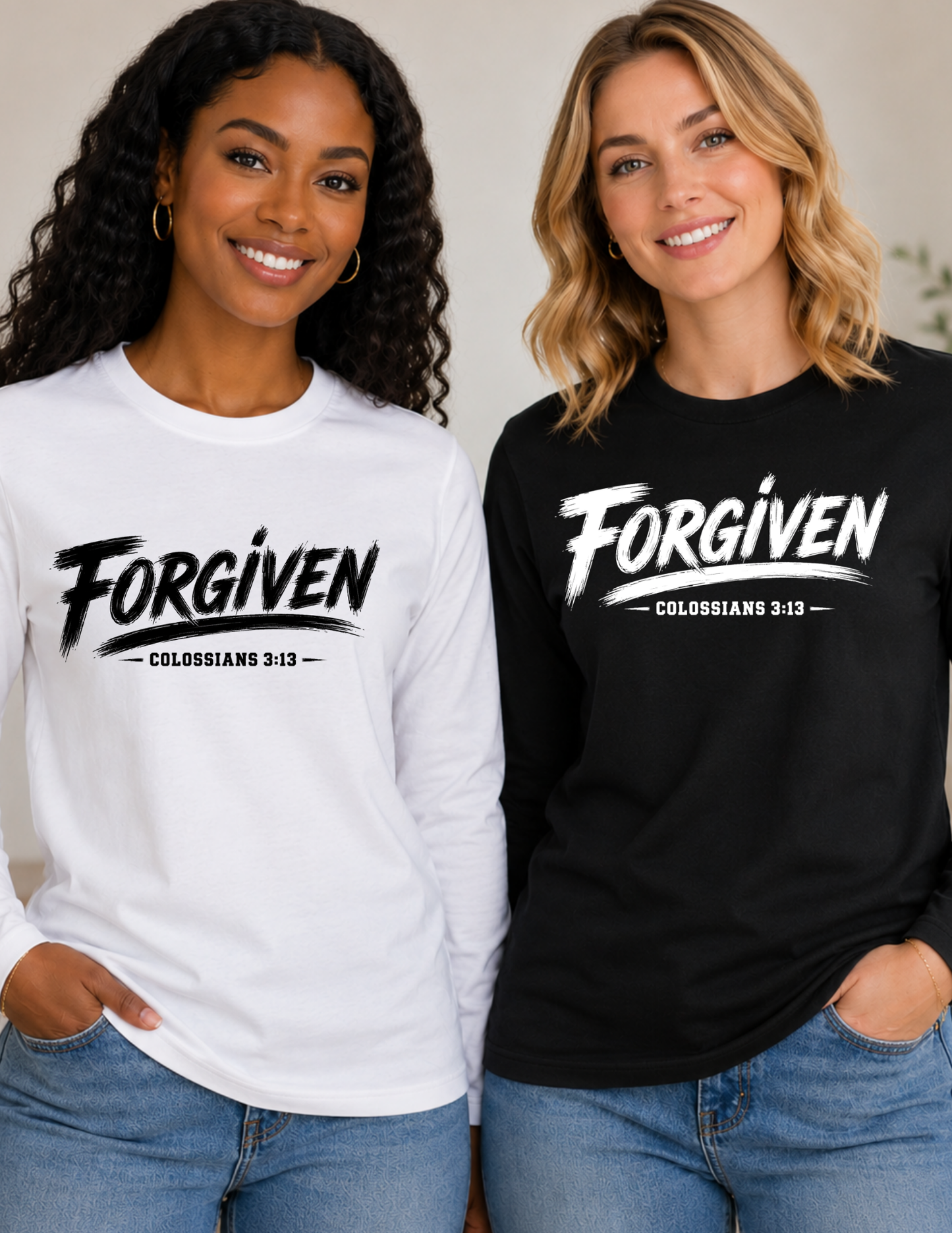 FORGIVEN Christian Long Sleeve Shirt | Faith & Inspiration