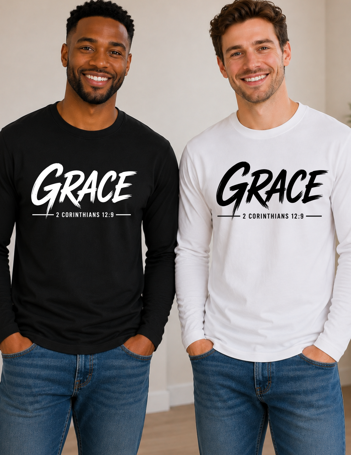 GRACE Christian Long Sleeve Shirt | Faith & Inspiration