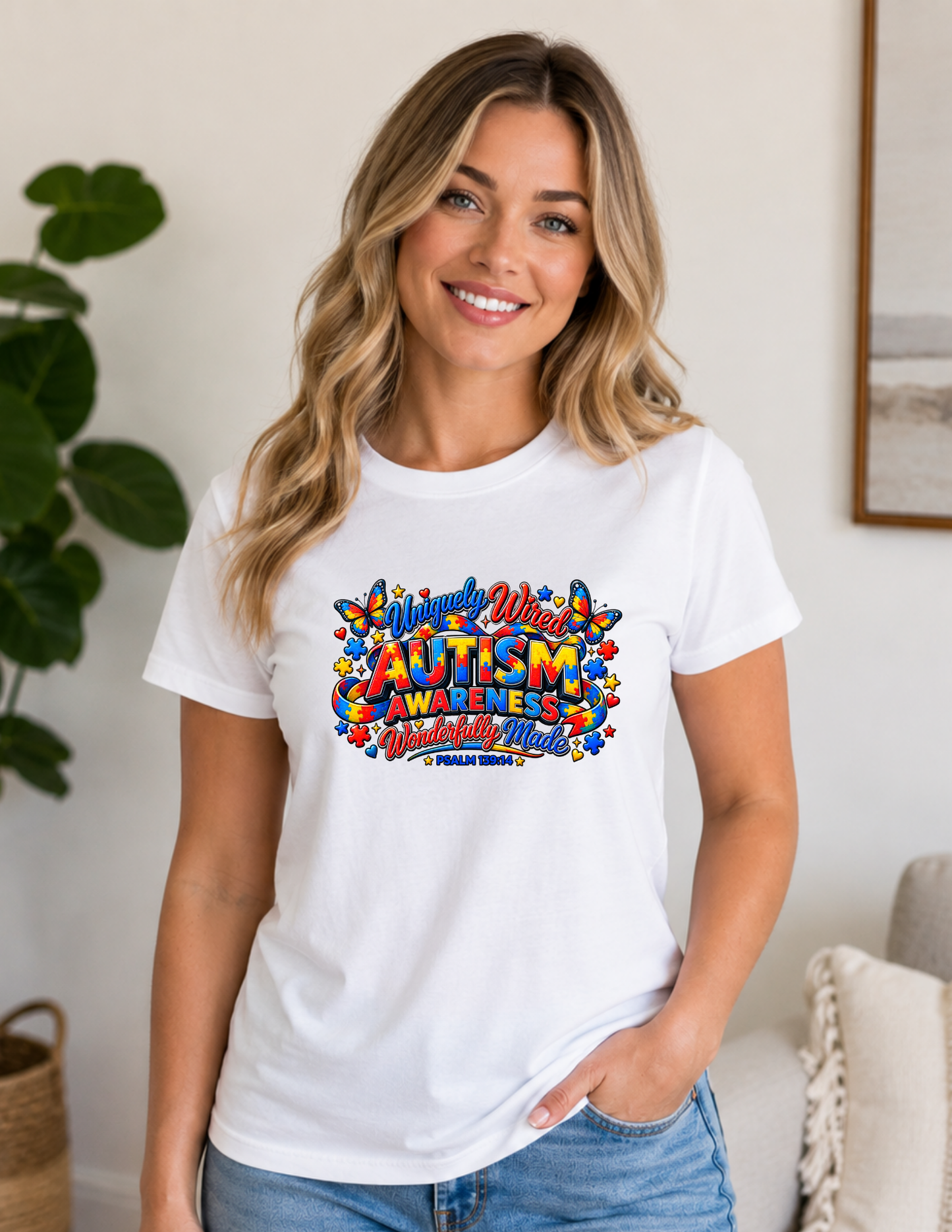 Autism Awareness T-Shirt - Uniquely Wired Wonderfully Made