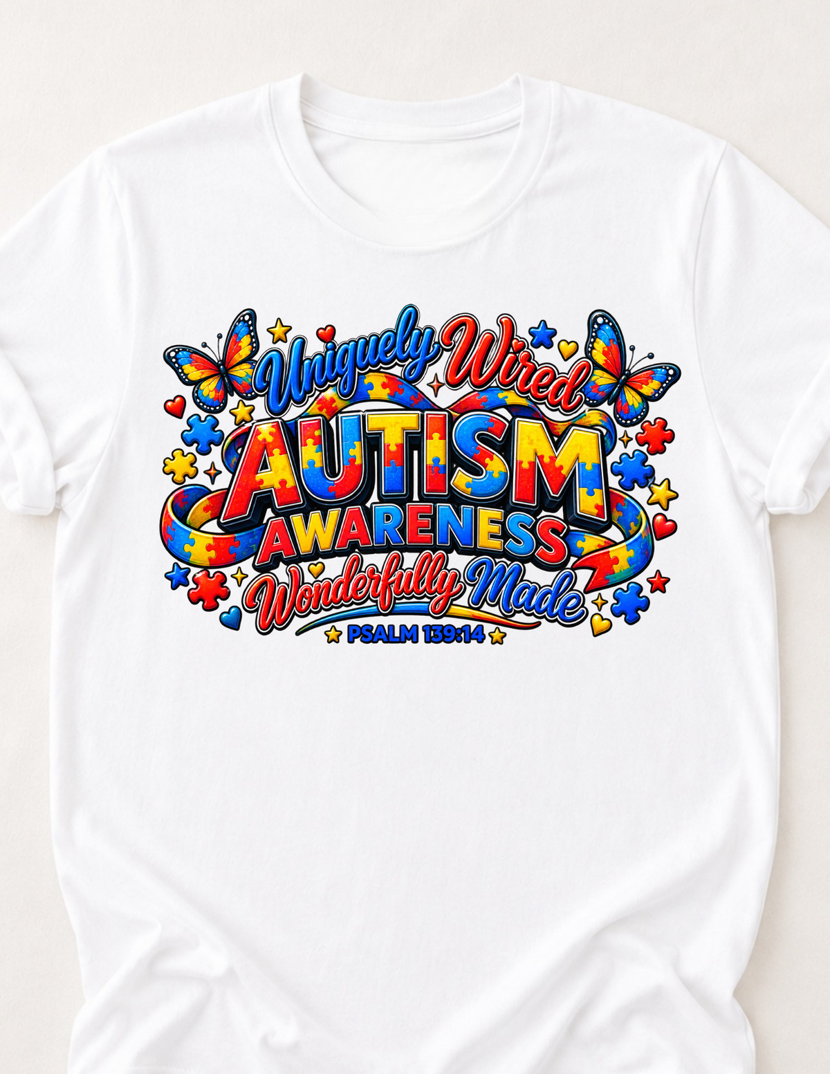 Autism Awareness T-Shirt - Uniquely Wired Wonderfully Made