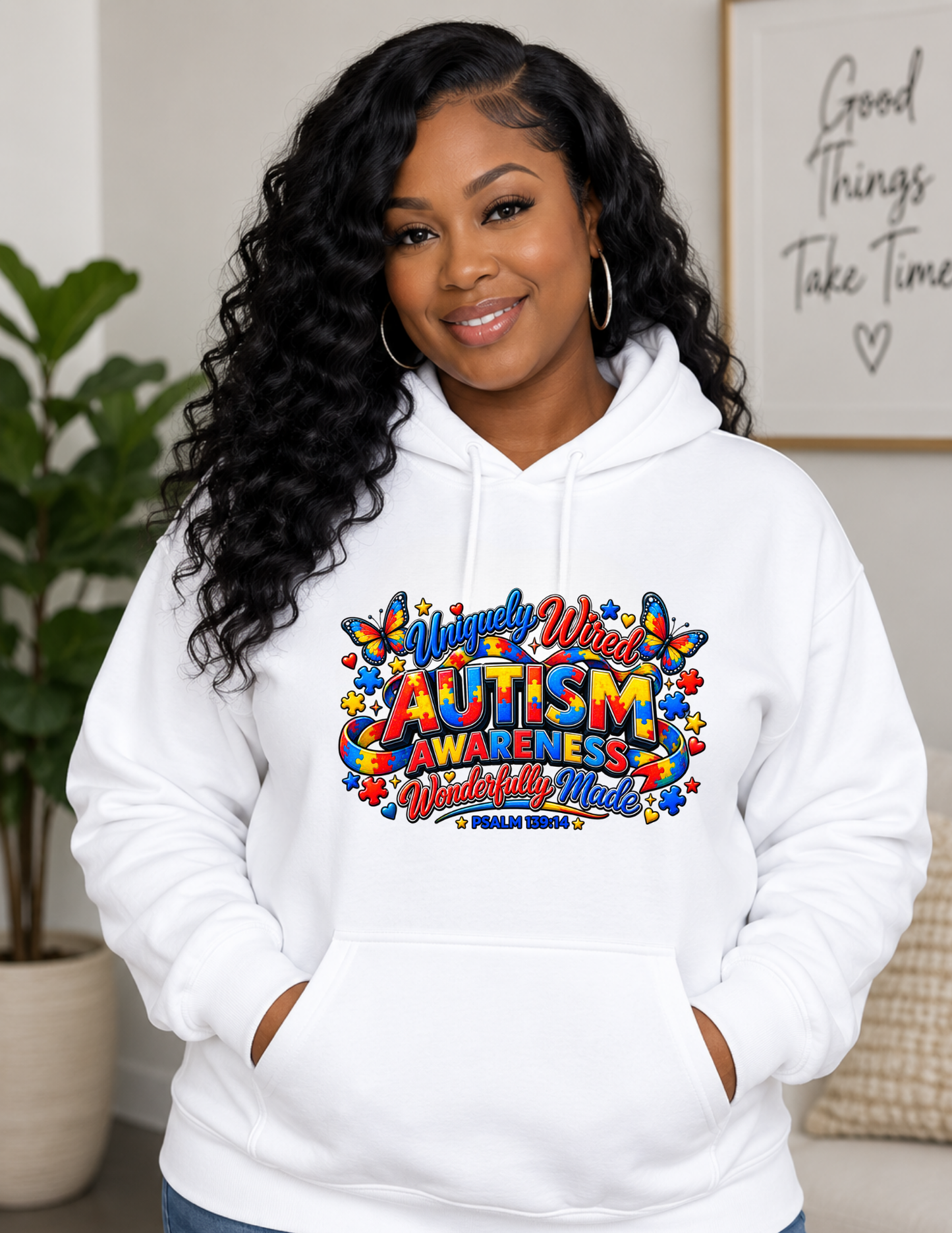 Autism Awareness Hoodie - Uniquely Wired Wonderfully Made