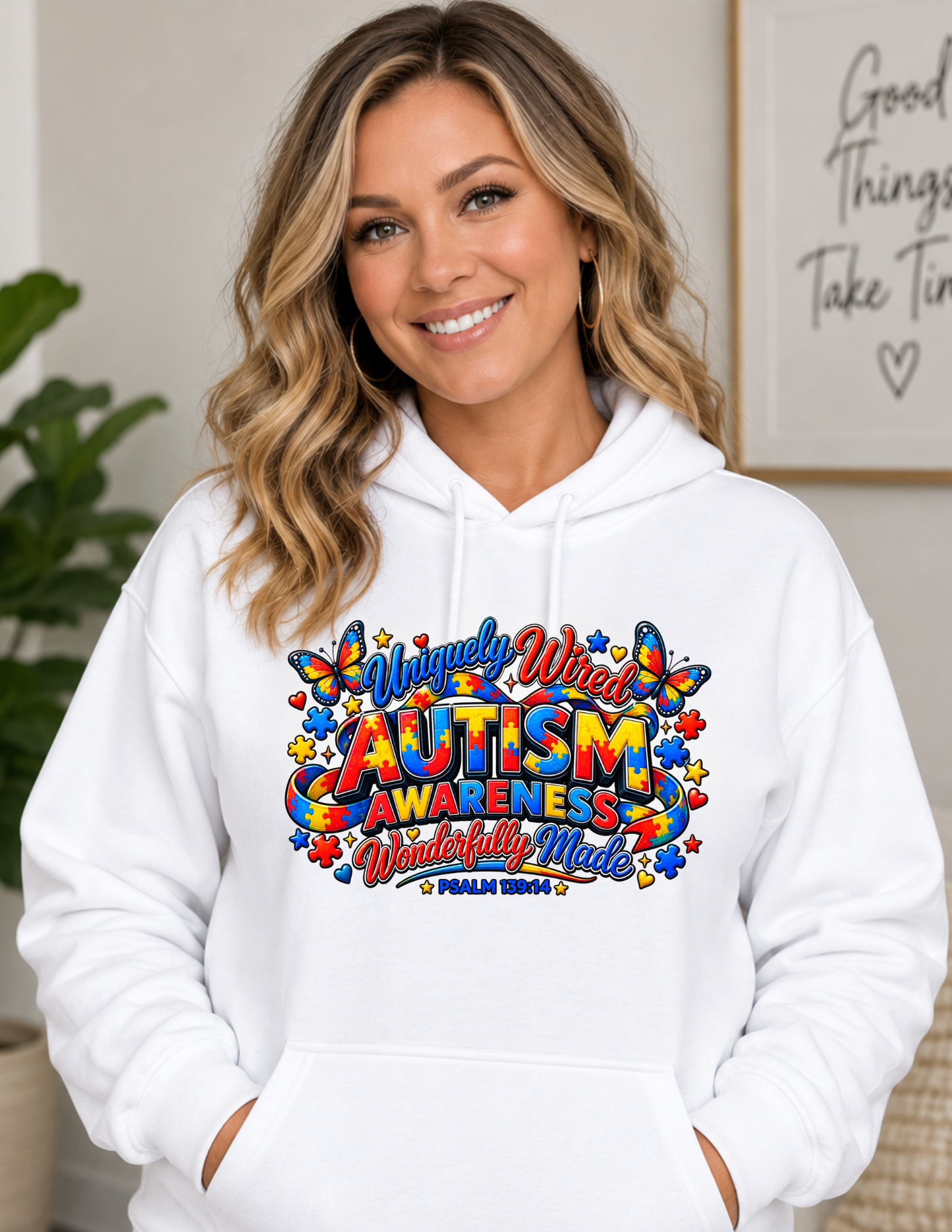 Autism Awareness Hoodie - Uniquely Wired Wonderfully Made