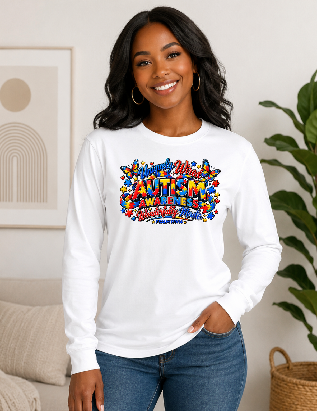 Autism Long Sleeve Shirt - Uniquely Wired Wonderfully Made