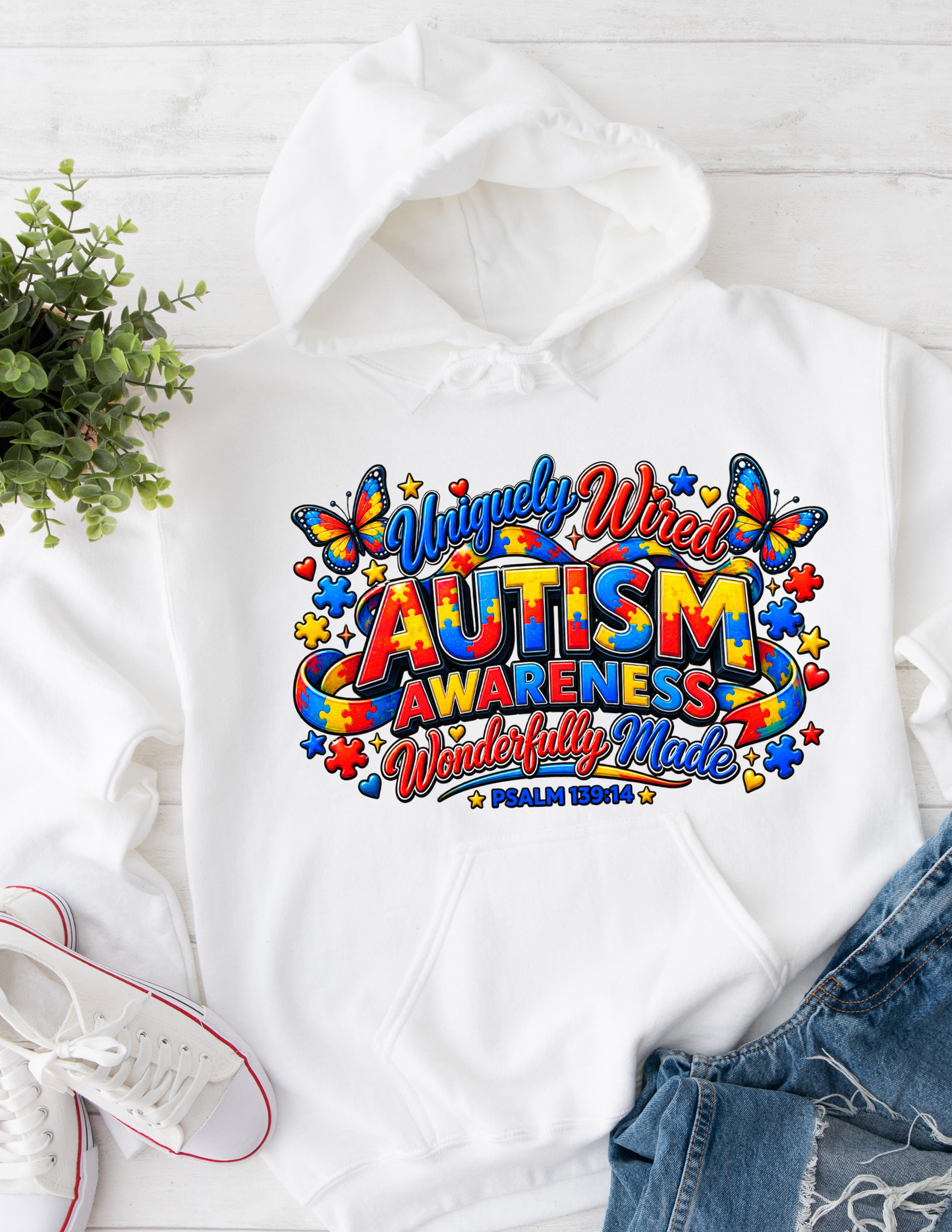 Autism Awareness Hoodie - Uniquely Wired Wonderfully Made