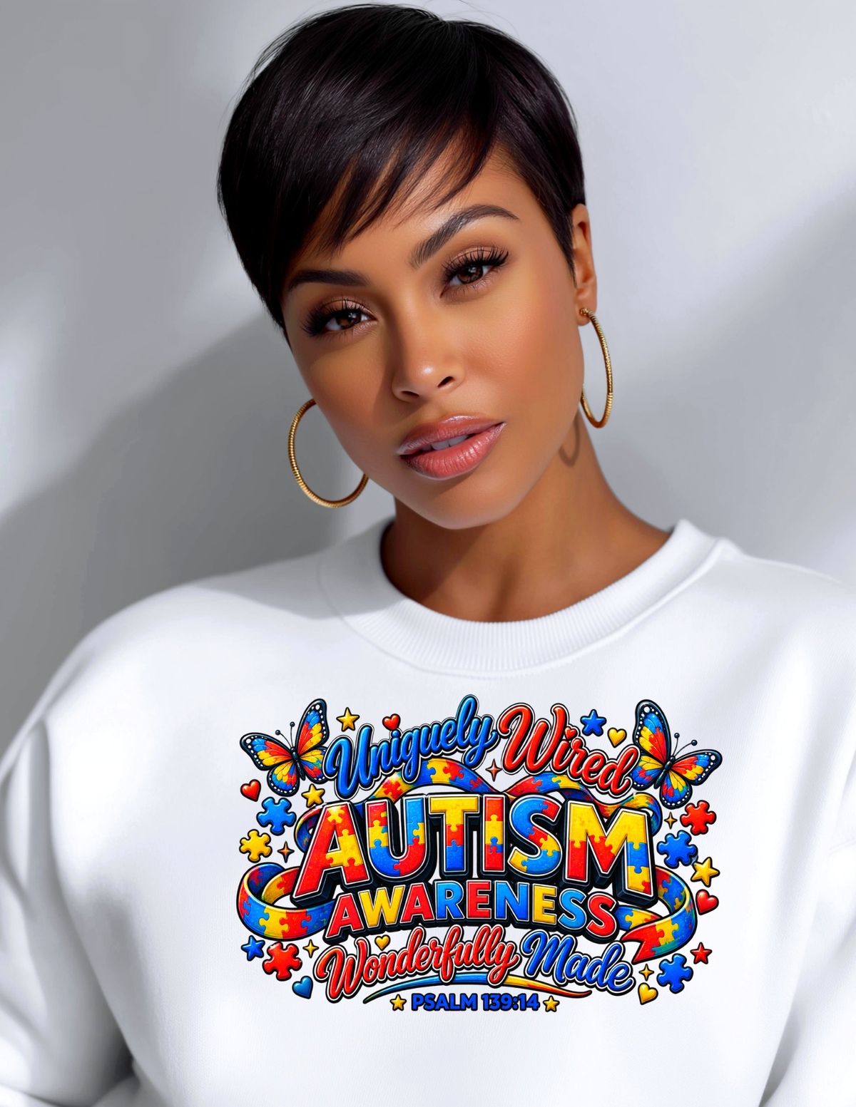 Autism Awareness Sweatshirt - Uniquely Wired Wonderfully Made