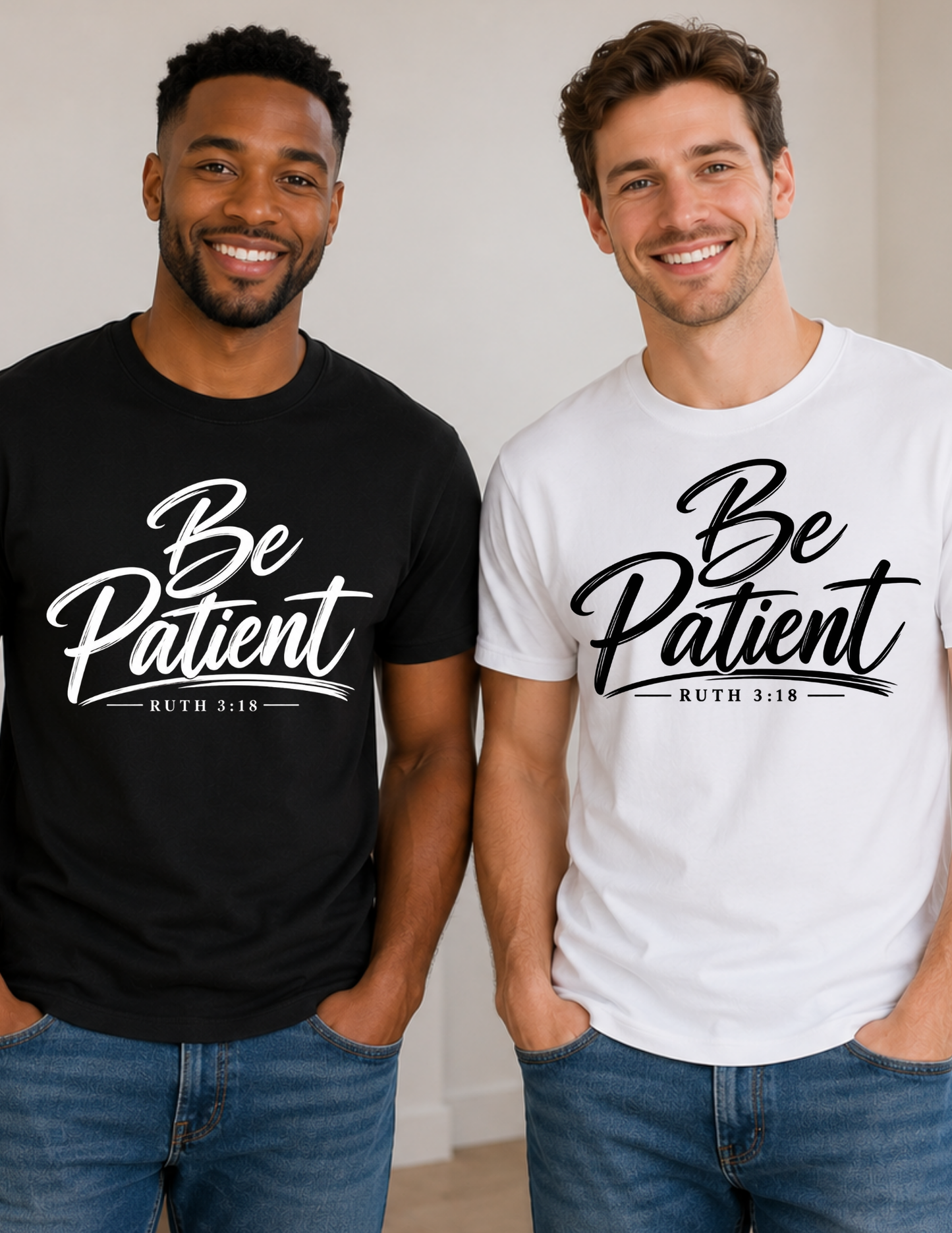 Be Patient Ruth 3:18 Christian T-Shirt