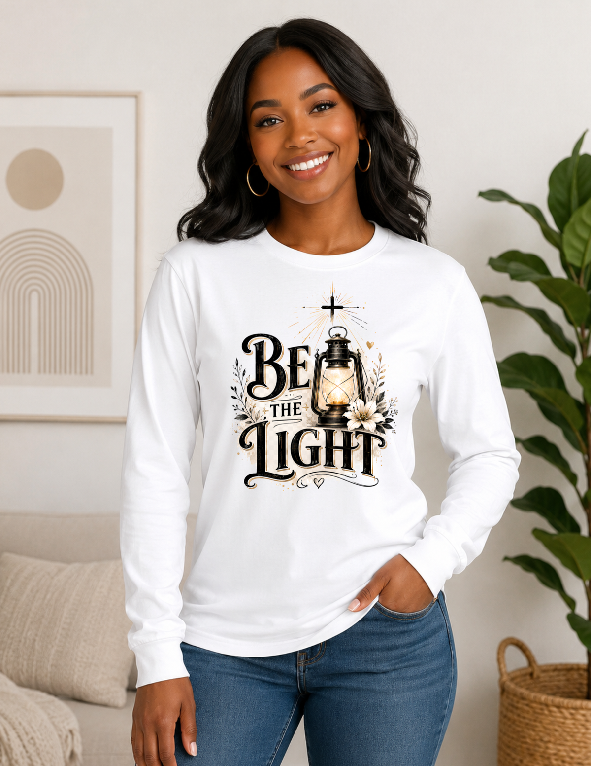 Be The Light Christian Faith Long Sleeve Shirt