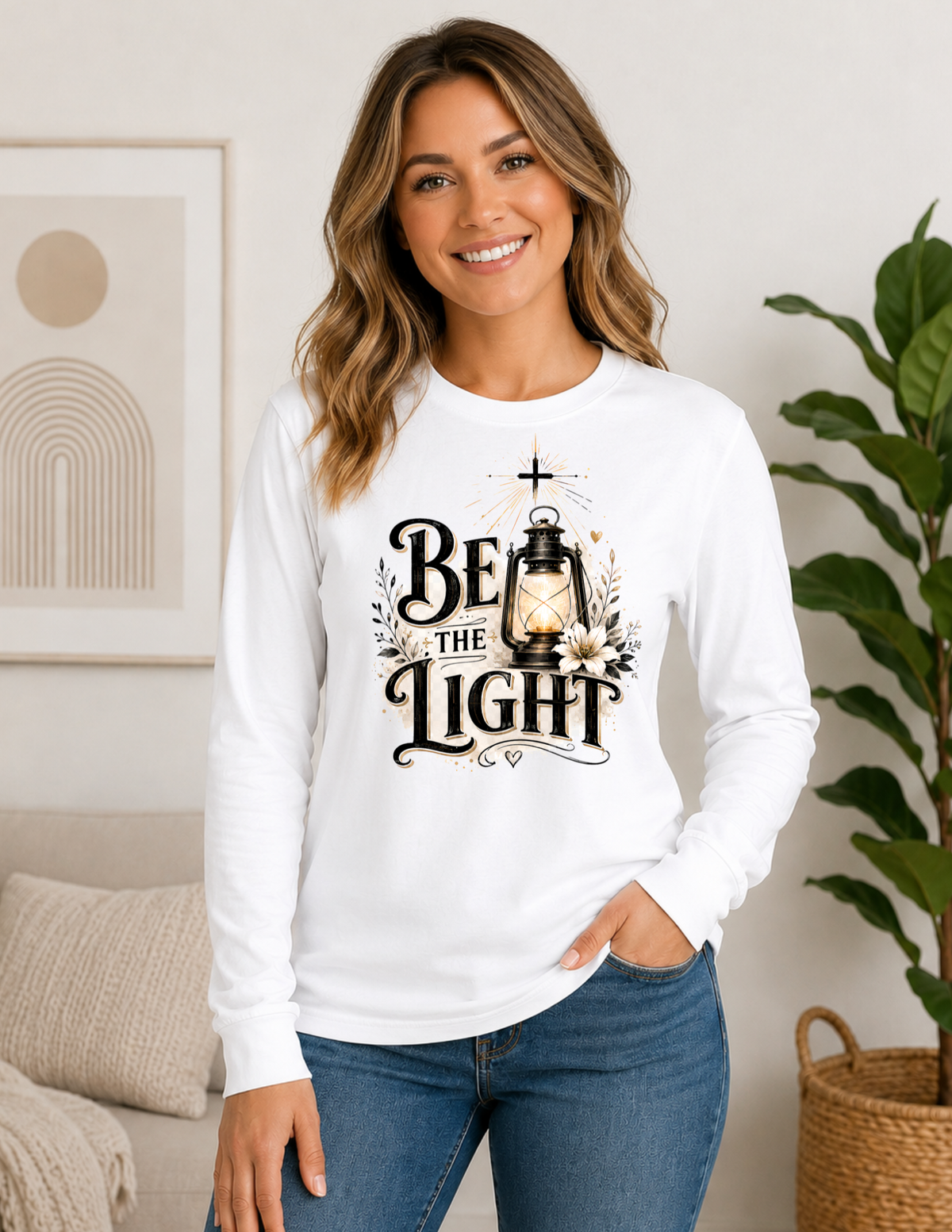 Be The Light Christian Faith Long Sleeve Shirt