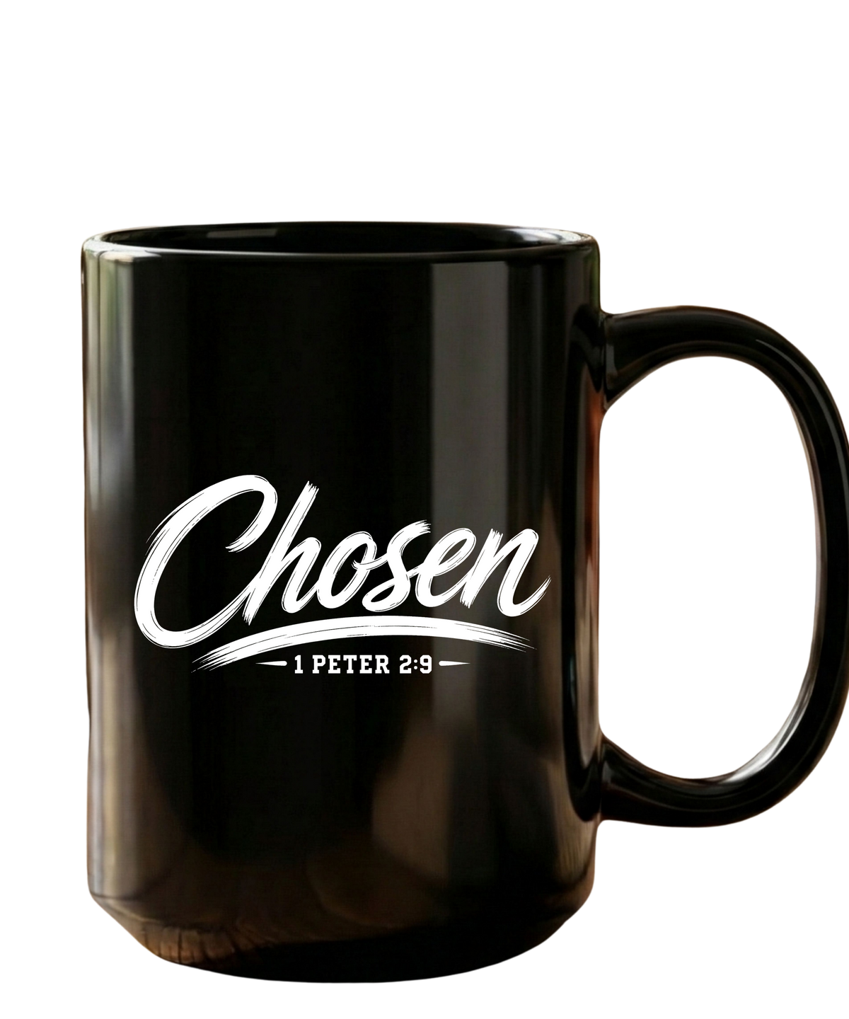 Chosen Christian 15 oz Coffee Mug | Black or White Faith Mug