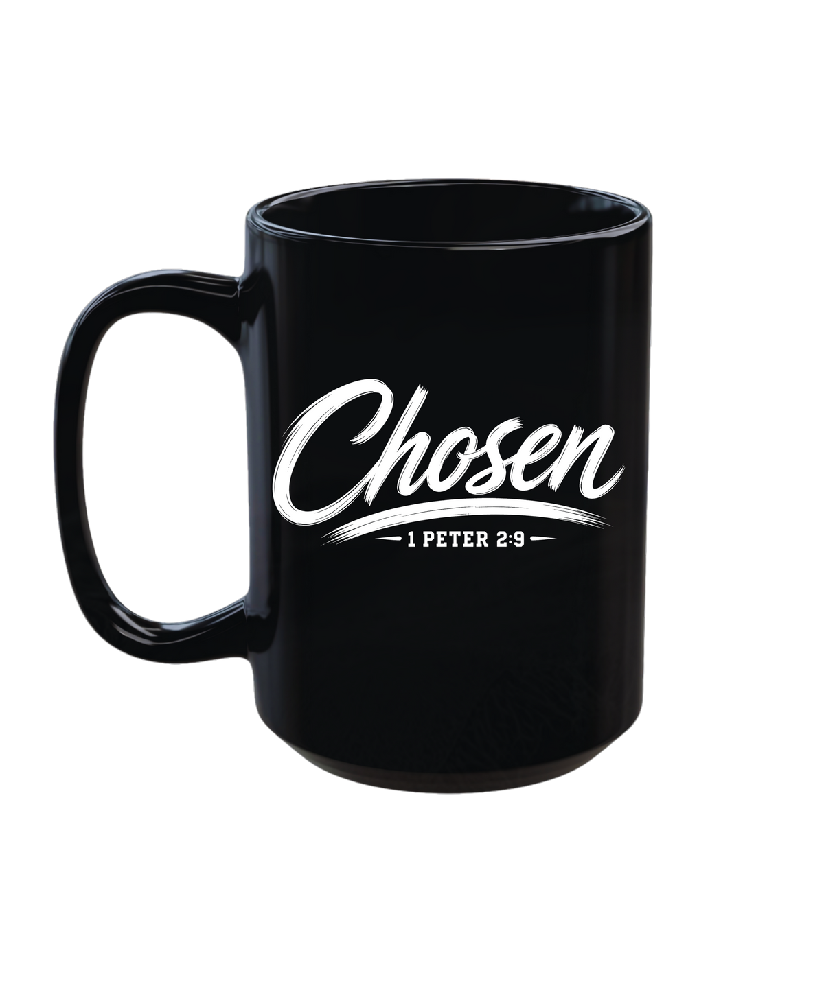 Chosen Christian 15 oz Coffee Mug | Black or White Faith Mug