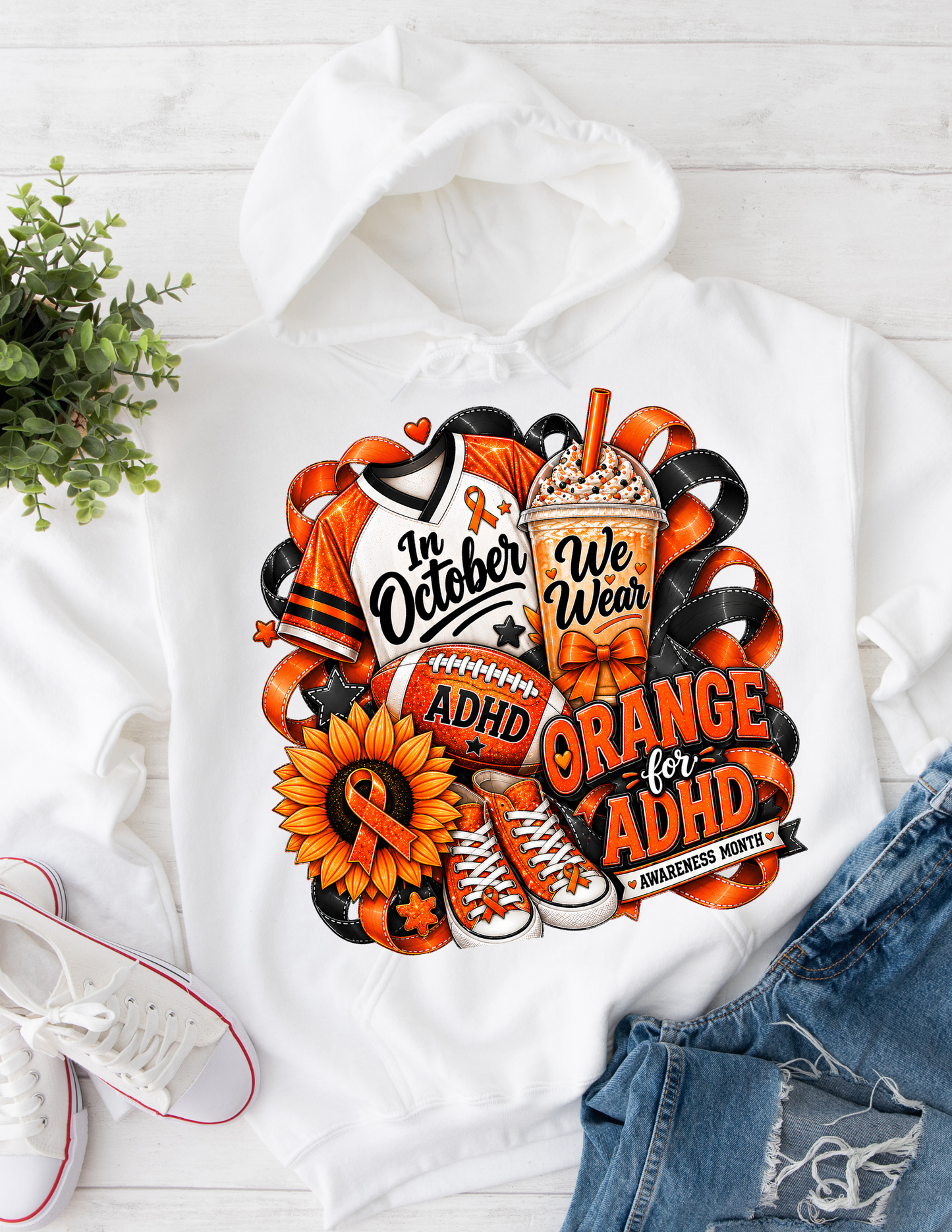 ADHD Awareness Hoodie - In October We Wear Orange