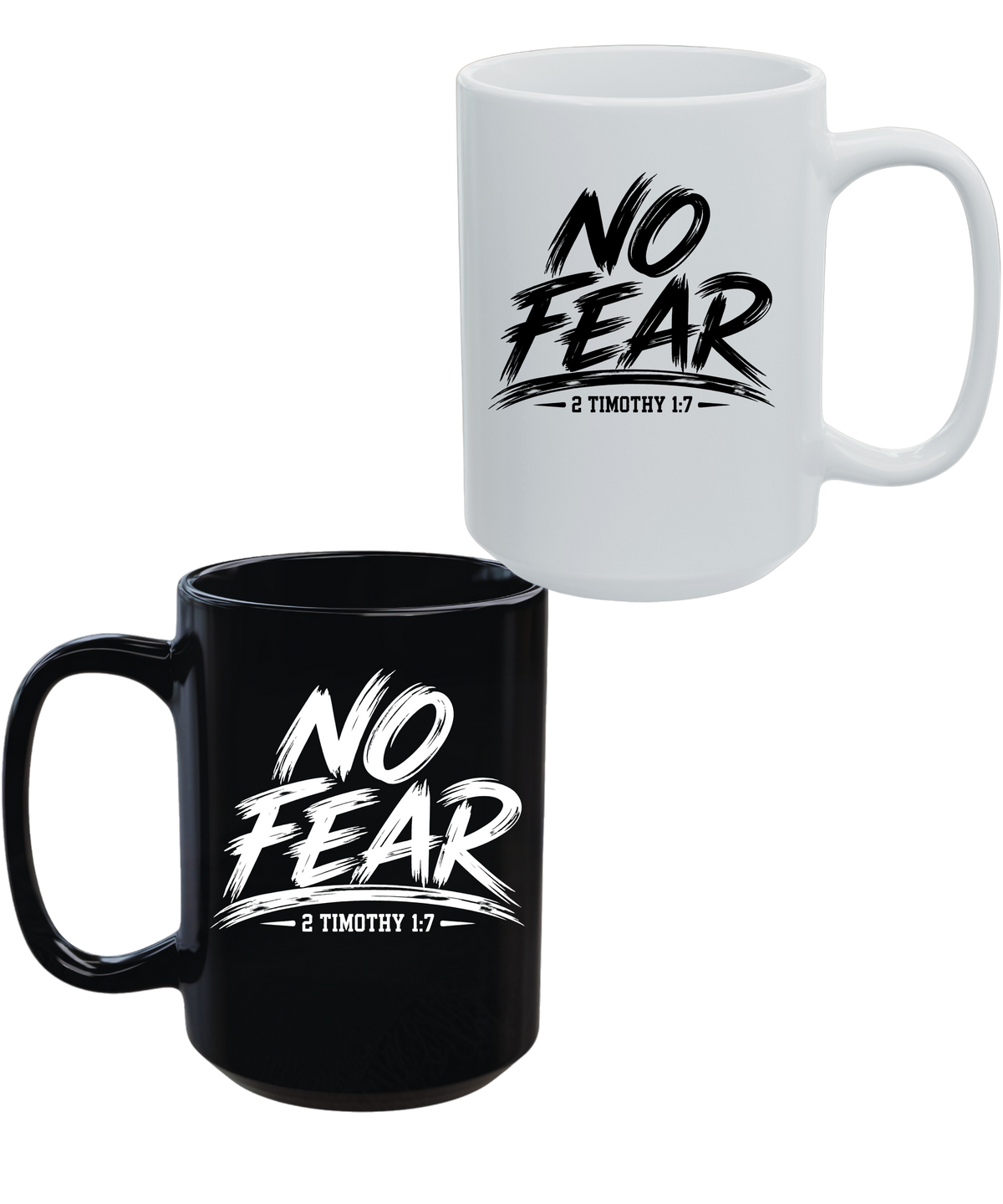 No Fear Psalm 23:4 Christian 15 oz Coffee Mug