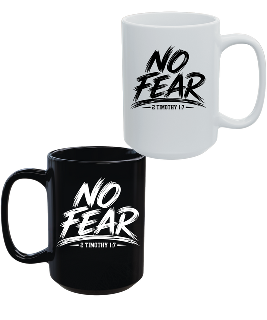 No Fear Psalm 23:4 Christian 15 oz Coffee Mug
