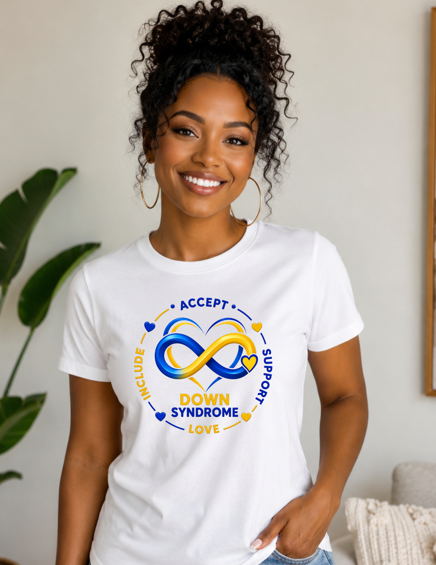 Down Syndrome Awareness T-Shirt - Accept Include Support Love