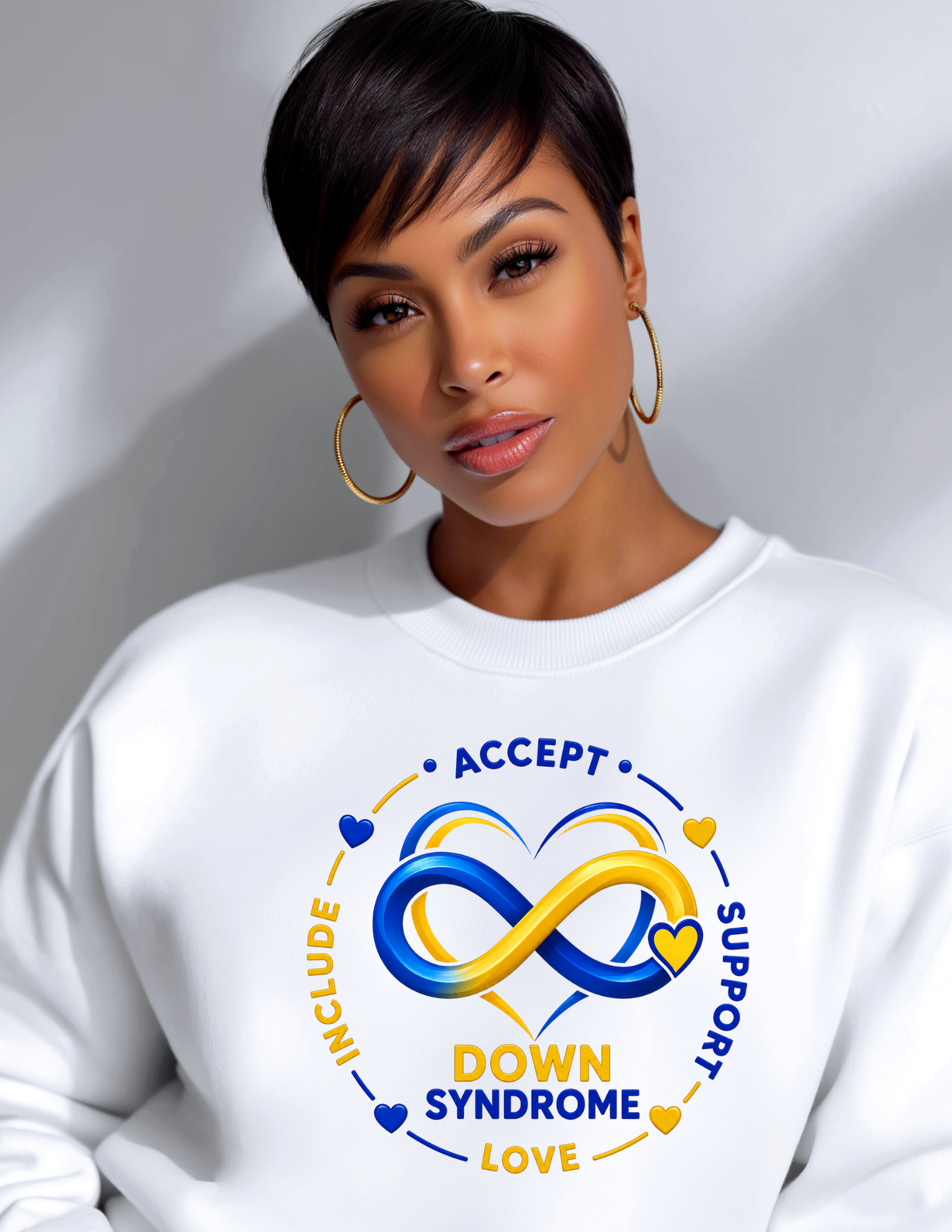 Down Syndrome Awareness Sweatshirt - Accept Include Support Love