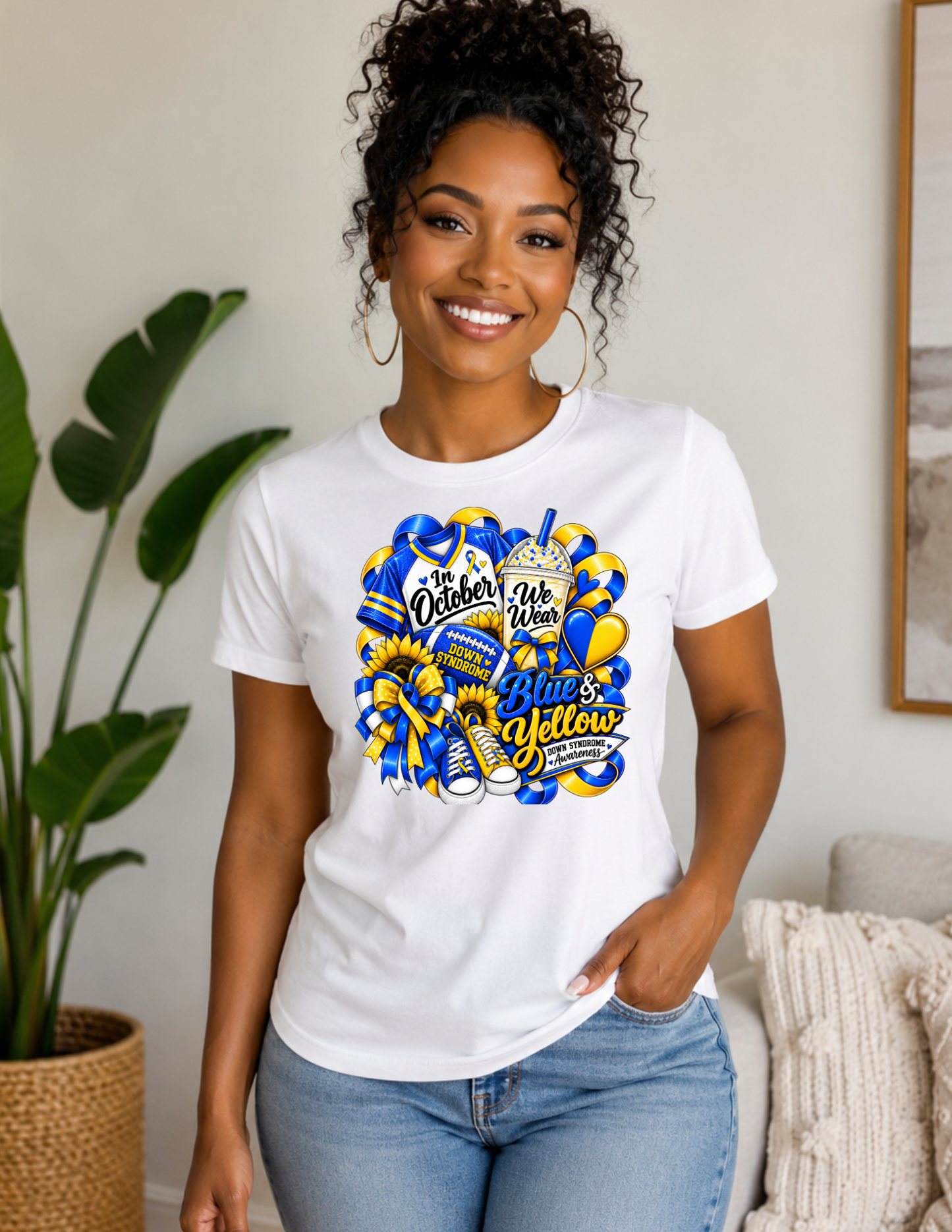 Down Syndrome Awareness Blue & Yellow T-Shirt