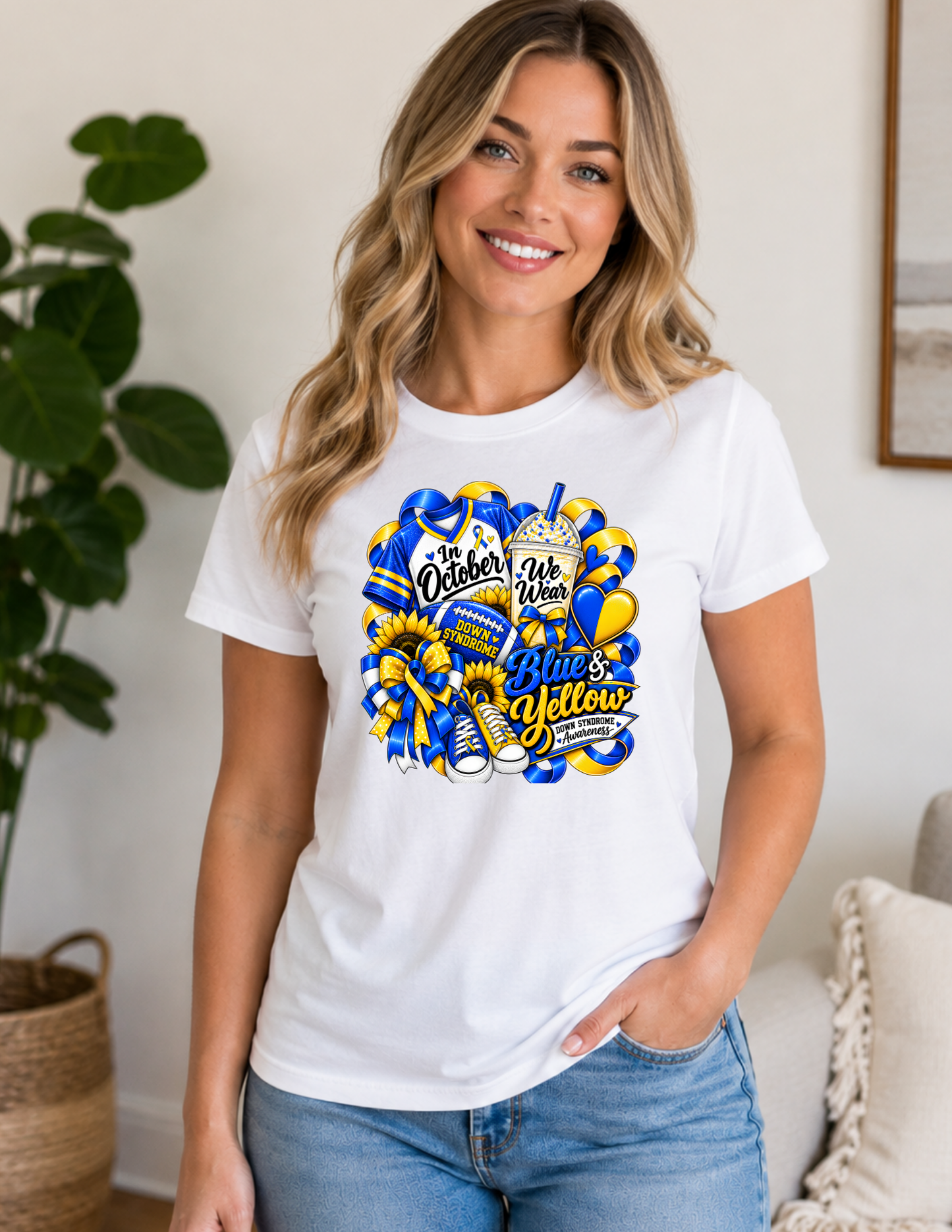 Down Syndrome Awareness Blue & Yellow T-Shirt