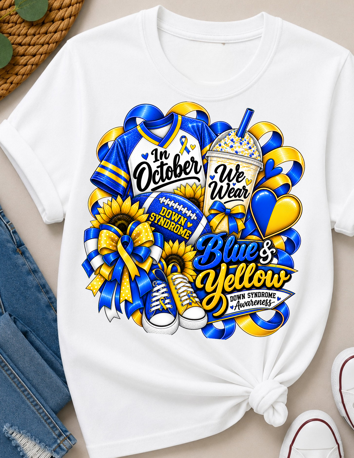 Down Syndrome Awareness Blue & Yellow T-Shirt