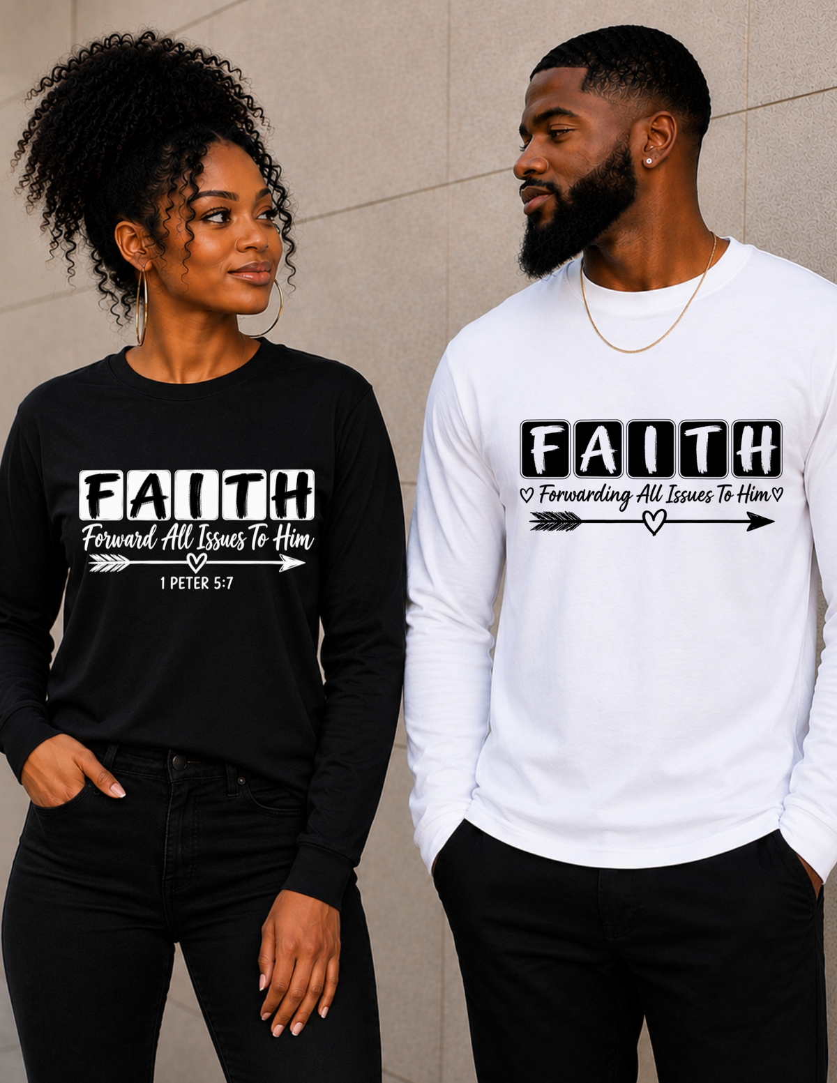 F.A.I.T.H. Forwarding All Issues To Him Christian Long Sleeve Shirt