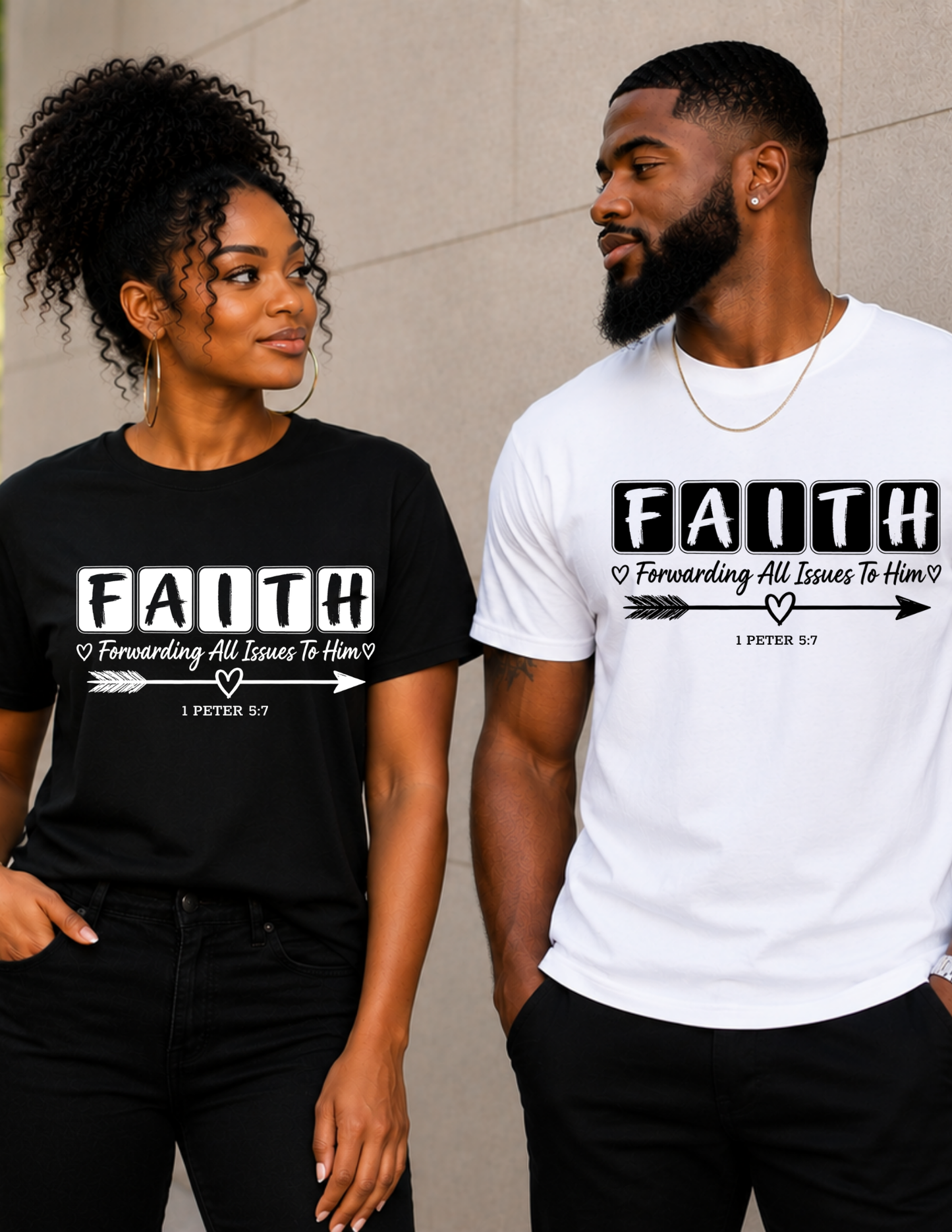 FAITH Forwarding All Issues To Him Christian T-Shirt | 1 Peter 5:7 Faith Shirt