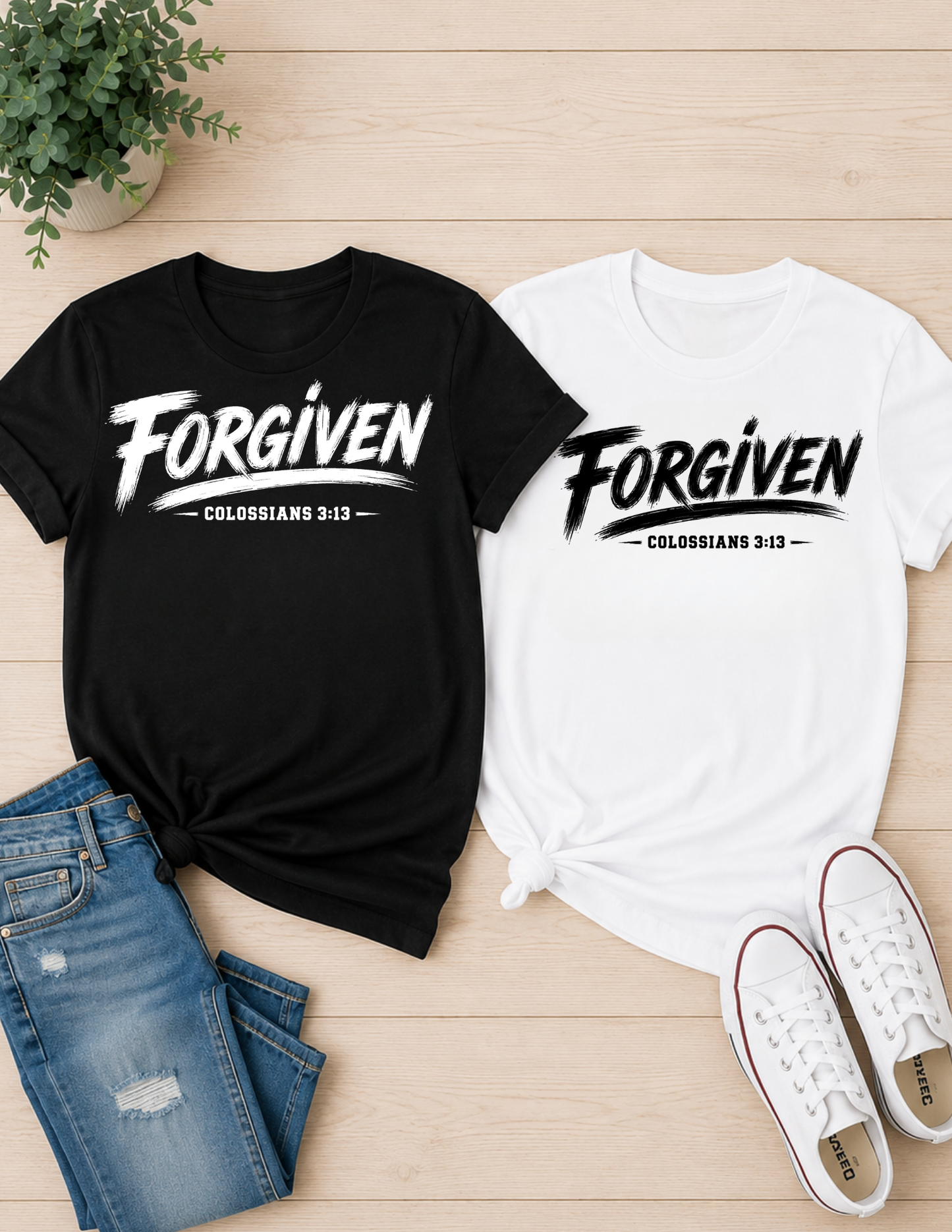 Forgiven Colossians 3:13 Christian Faith Shirt