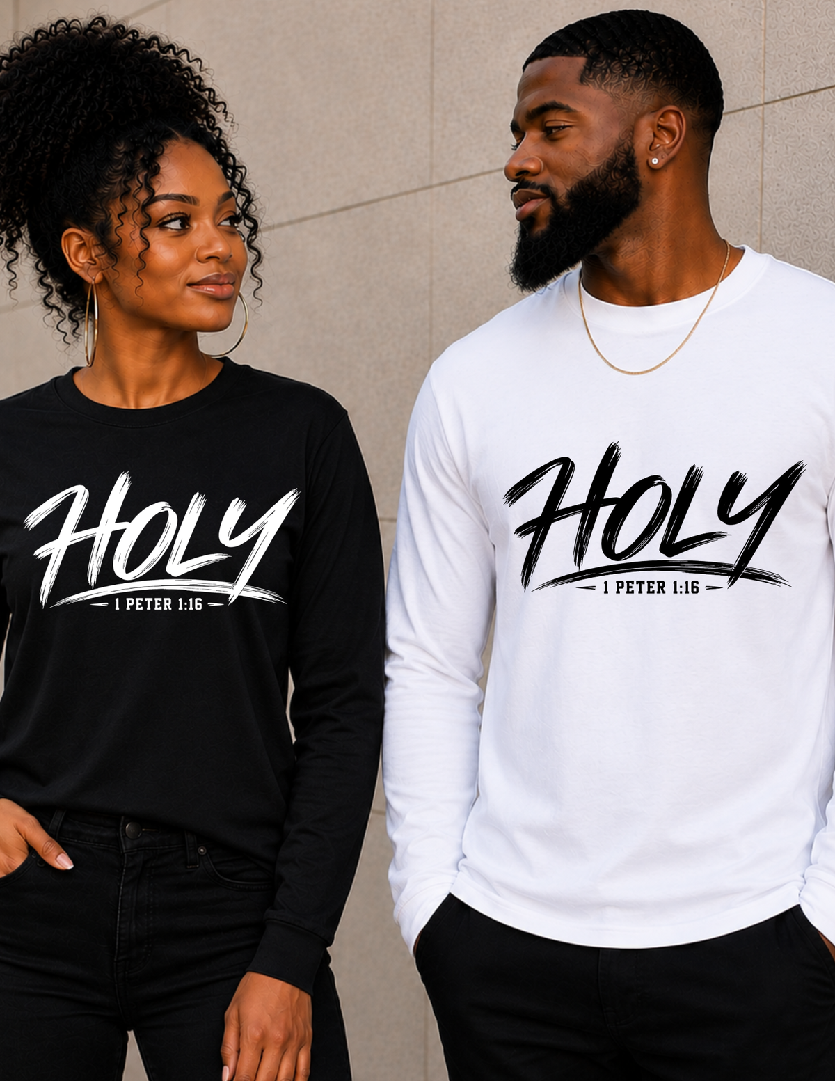 HOLY 1 Peter 1:16 Christian Long Sleeve Shirt