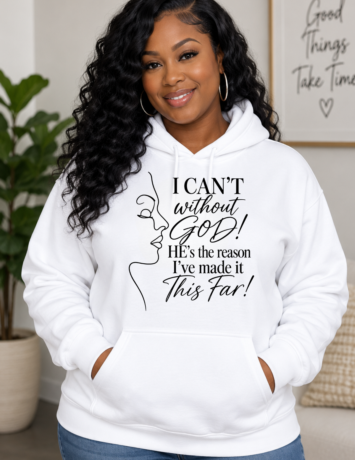 I CAN’T Without GOD – Christian Faith Hoodie