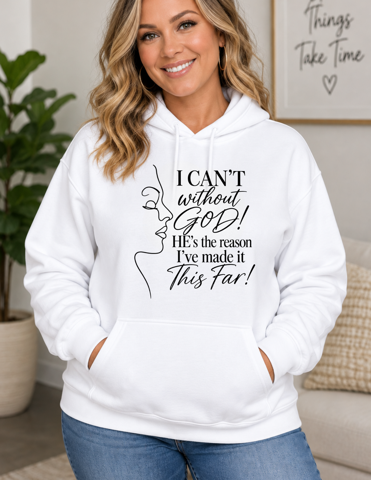 I CAN’T Without GOD – Christian Faith Hoodie