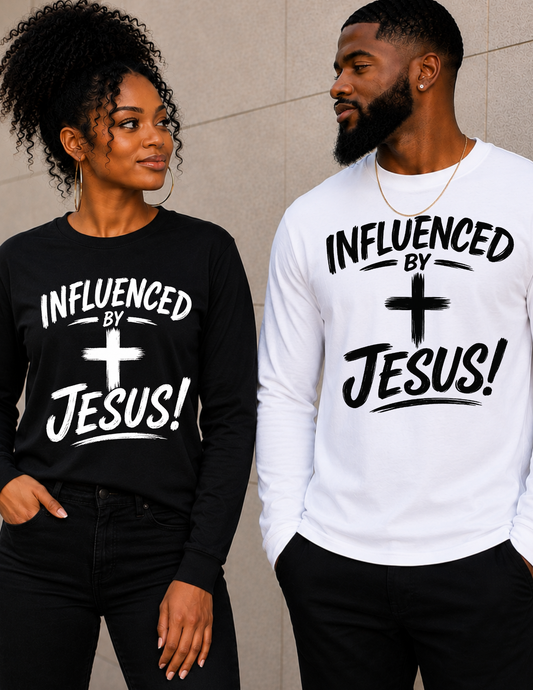 Influenced By Jesus Christian Long Sleeve Shirt | Faith Apparel