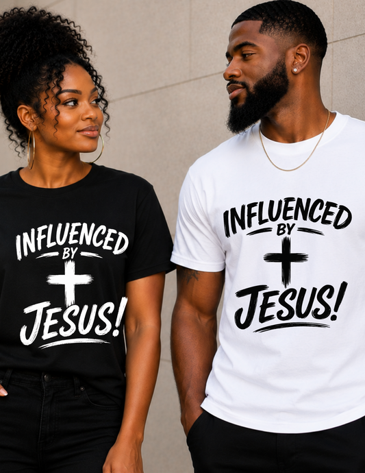 Influenced By Jesus Christian T-Shirt | Faith Graphic Tee