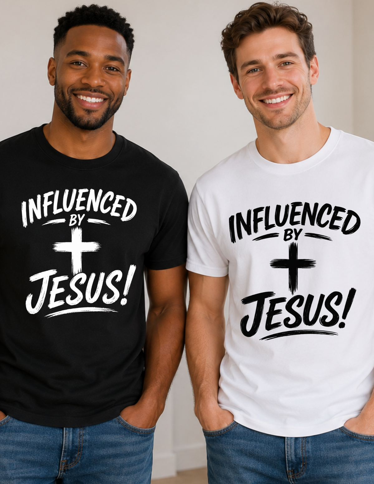Influenced By Jesus Christian T-Shirt | Faith Graphic Tee