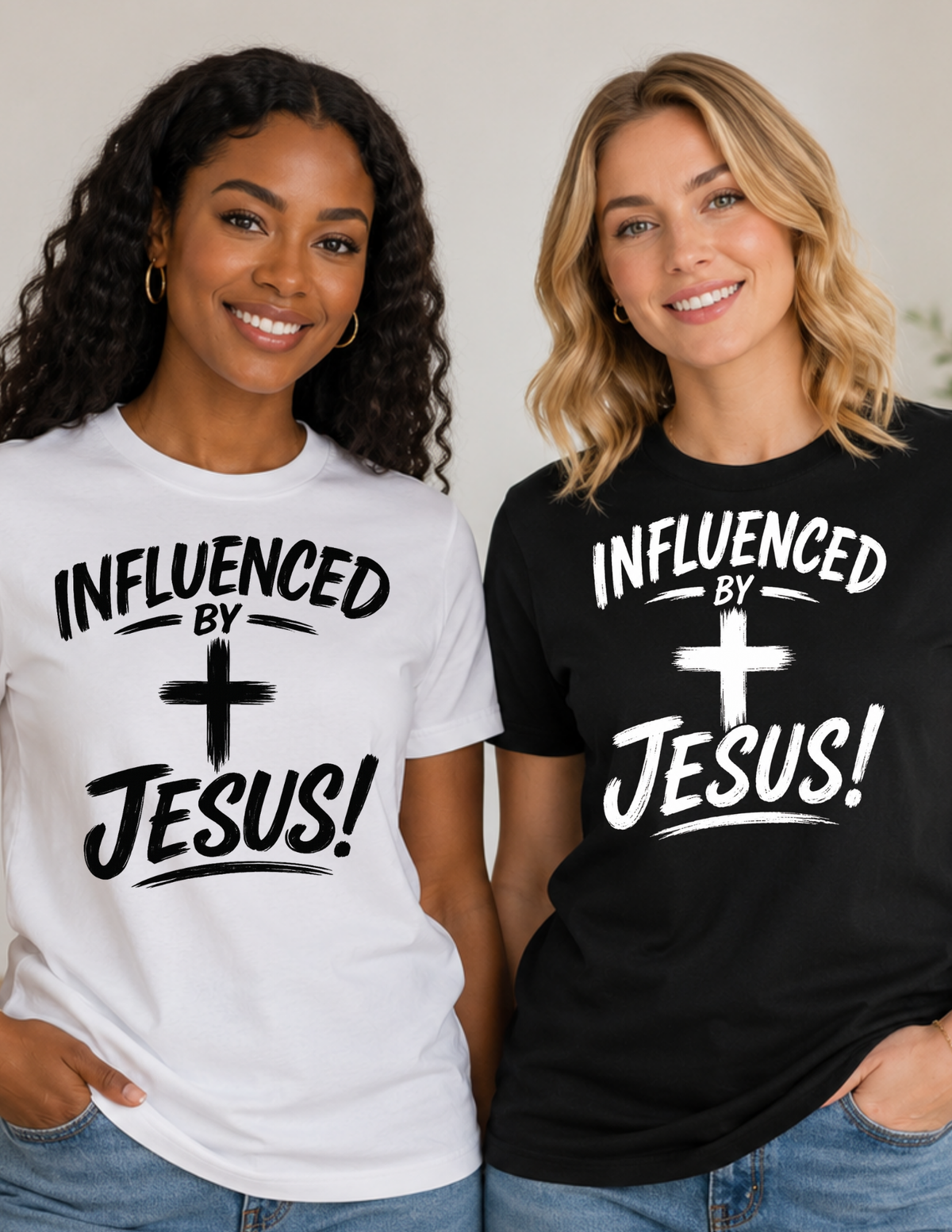 Influenced By Jesus Christian T-Shirt | Faith Graphic Tee
