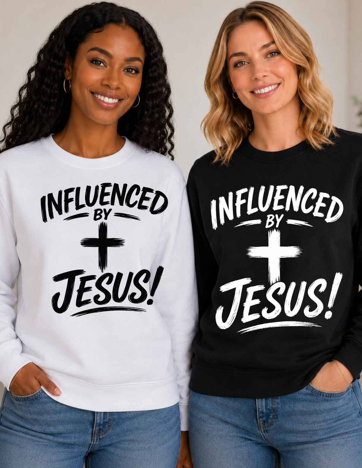 Influenced By Jesus Christian Long Sleeve Shirt | Faith Apparel