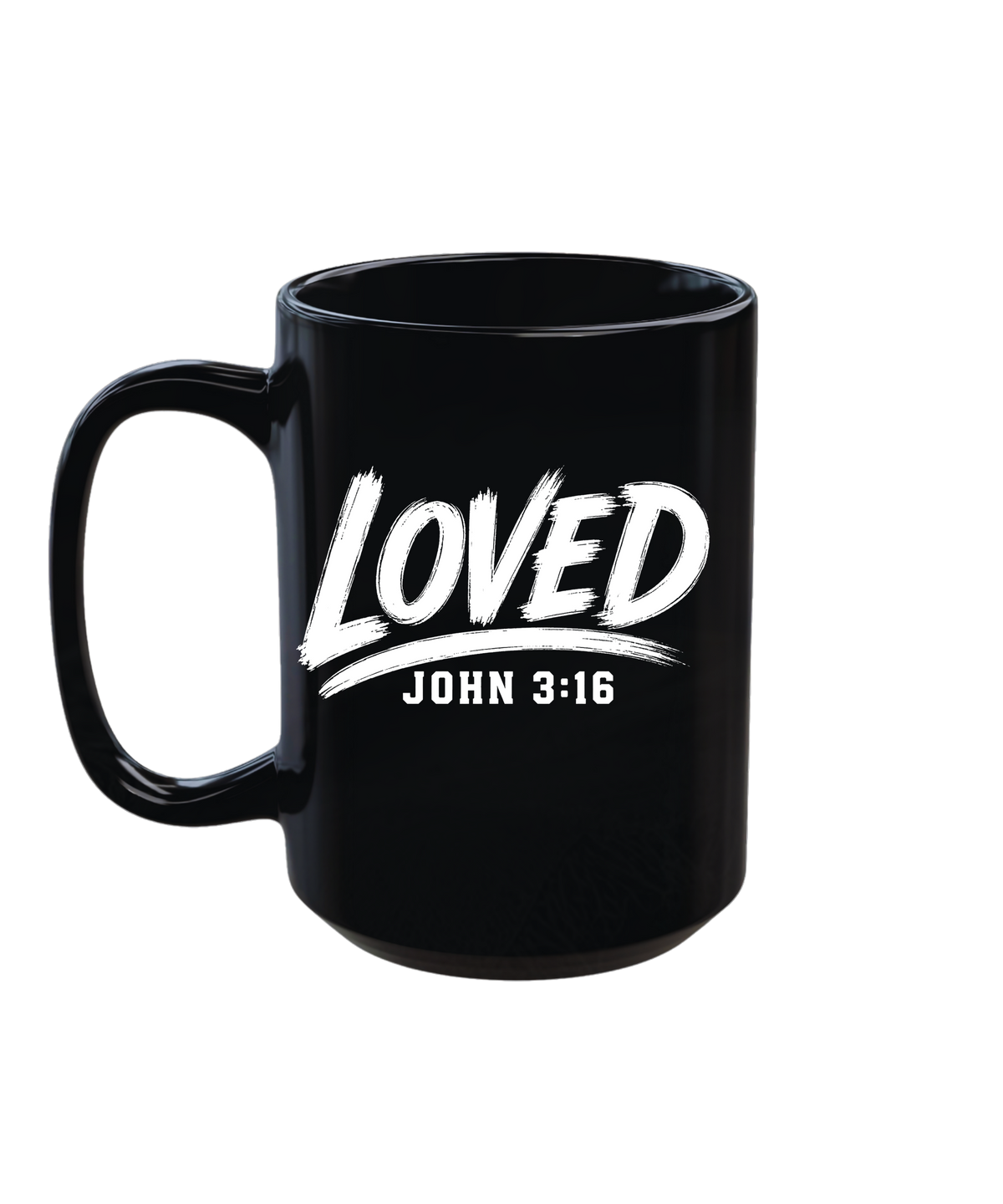 Loved John 3:16 15 oz Christian Coffee Mug | Black or White