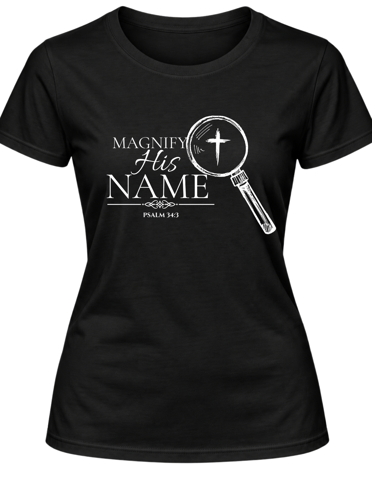 Magnify His Name Psalm 34:3 Christian T-Shirt | Faith Graphic Tee