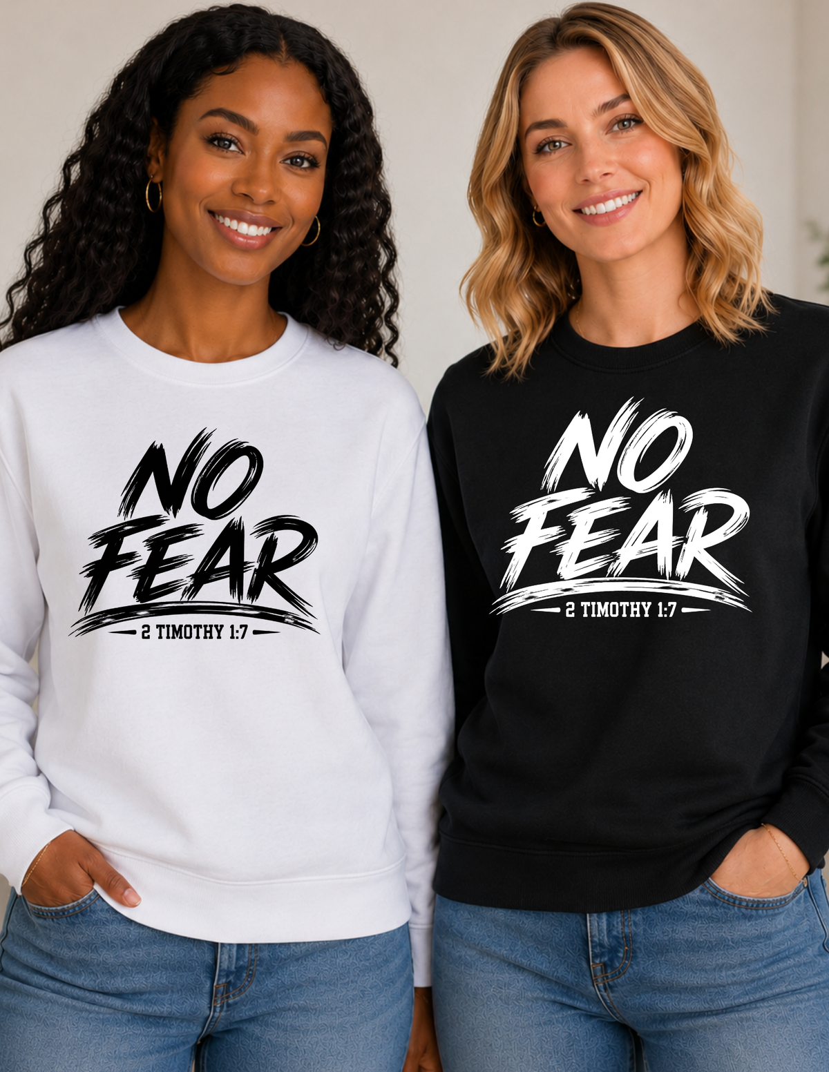No Fear Psalm 23:4 Christian Long Sleeve Shirt