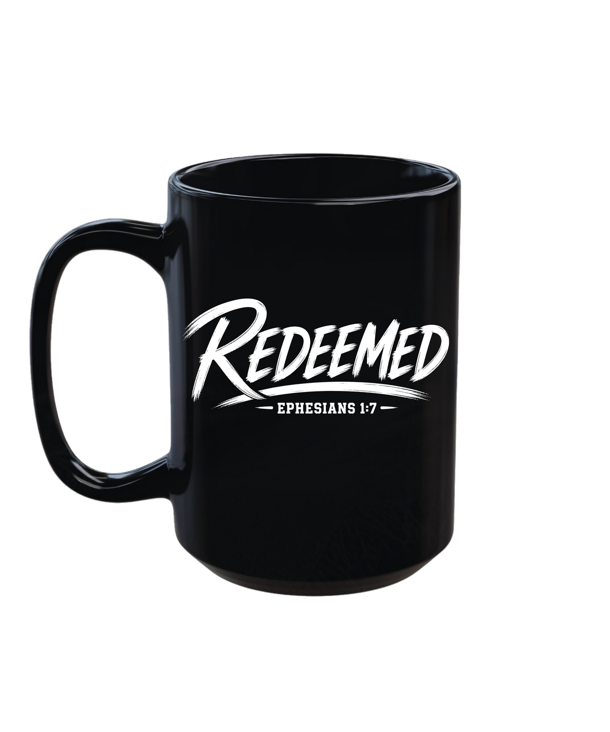 Redeemed Ephesians 1:7 15 oz Christian Coffee Mug | Black or White