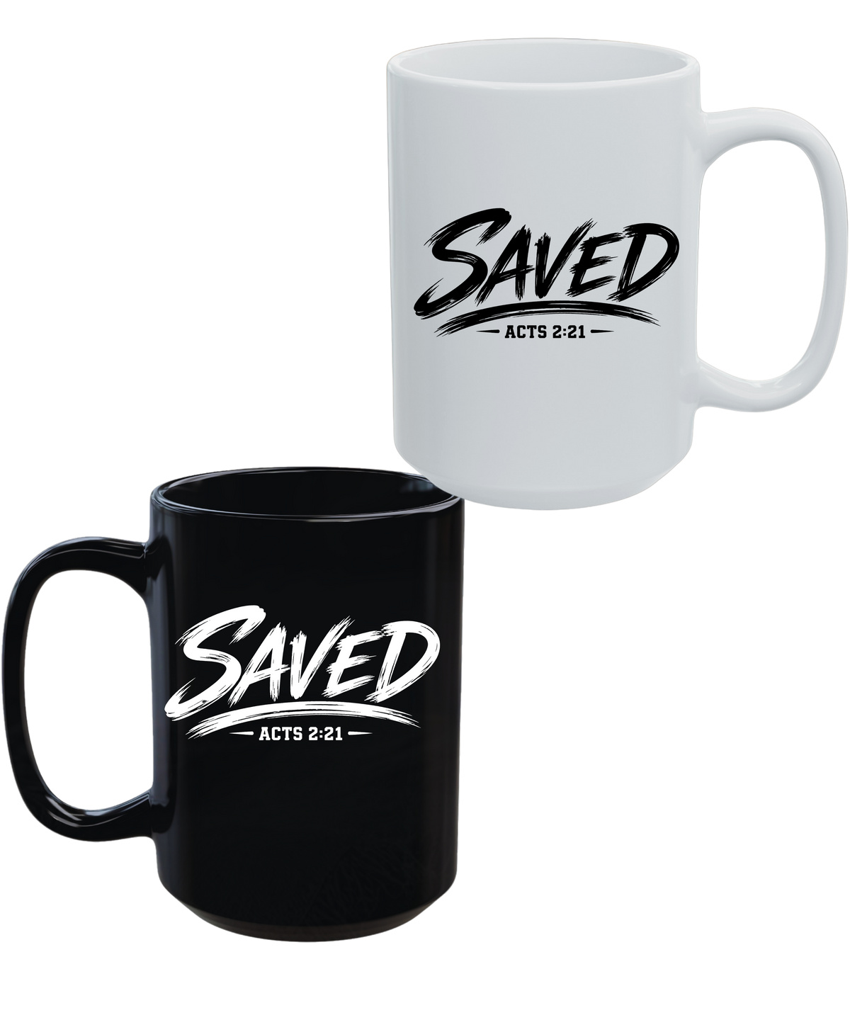 Saved Acts 2:21 Christian 15 oz Coffee Mug | Faith Gift