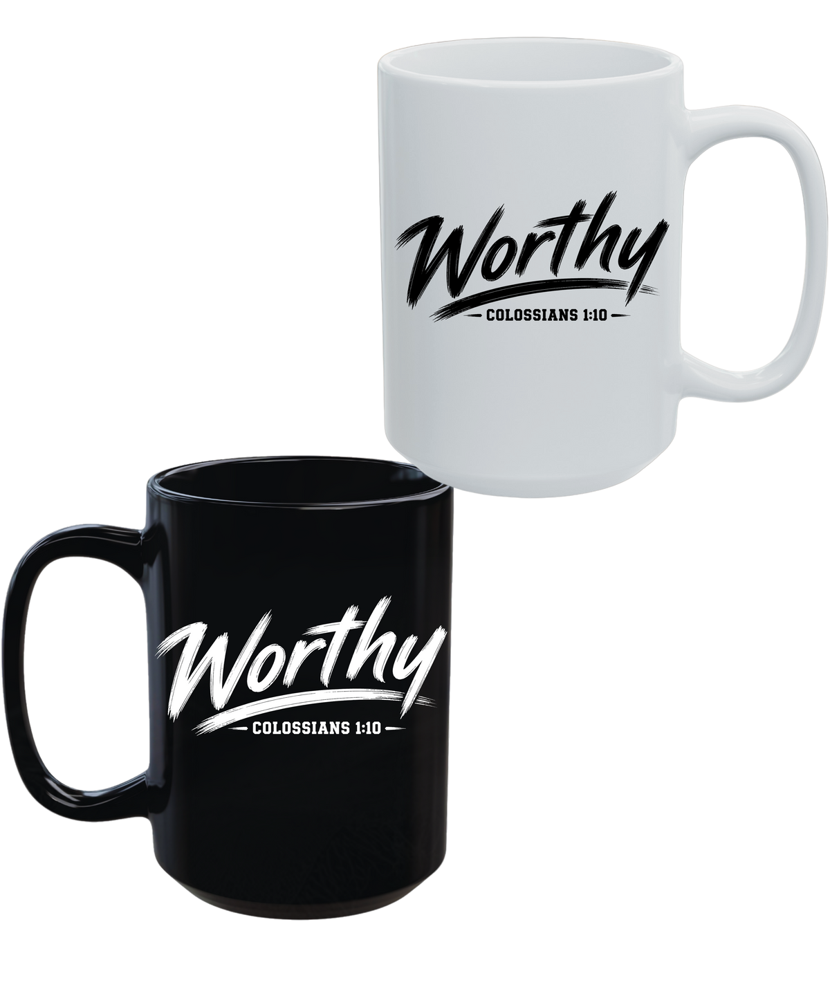 Worthy Colossians 1:10 15 oz Christian Coffee Mug | Black or White